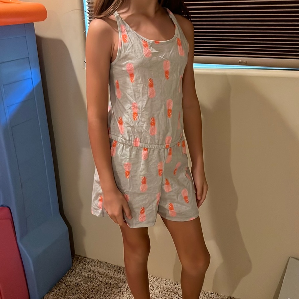 Old navy PINAPPLE romper size 10-12